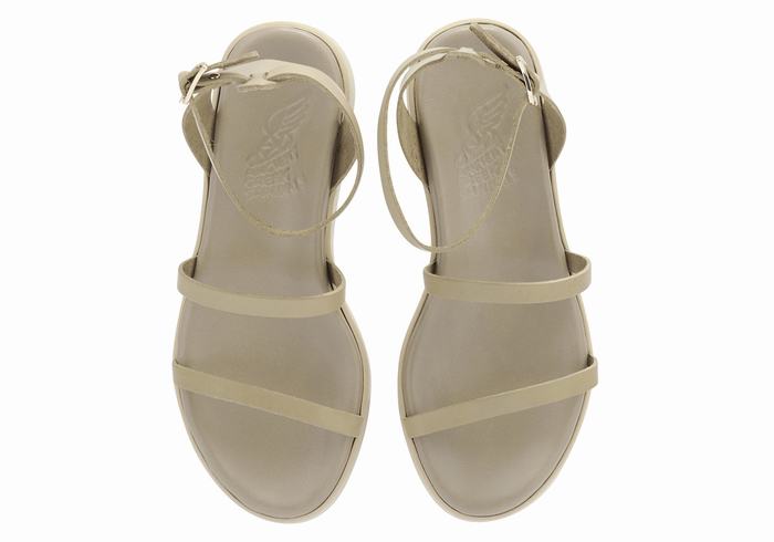 Sandale Plateforme Ancient Greek Sandals Nissida Leather   | RAL-7041108